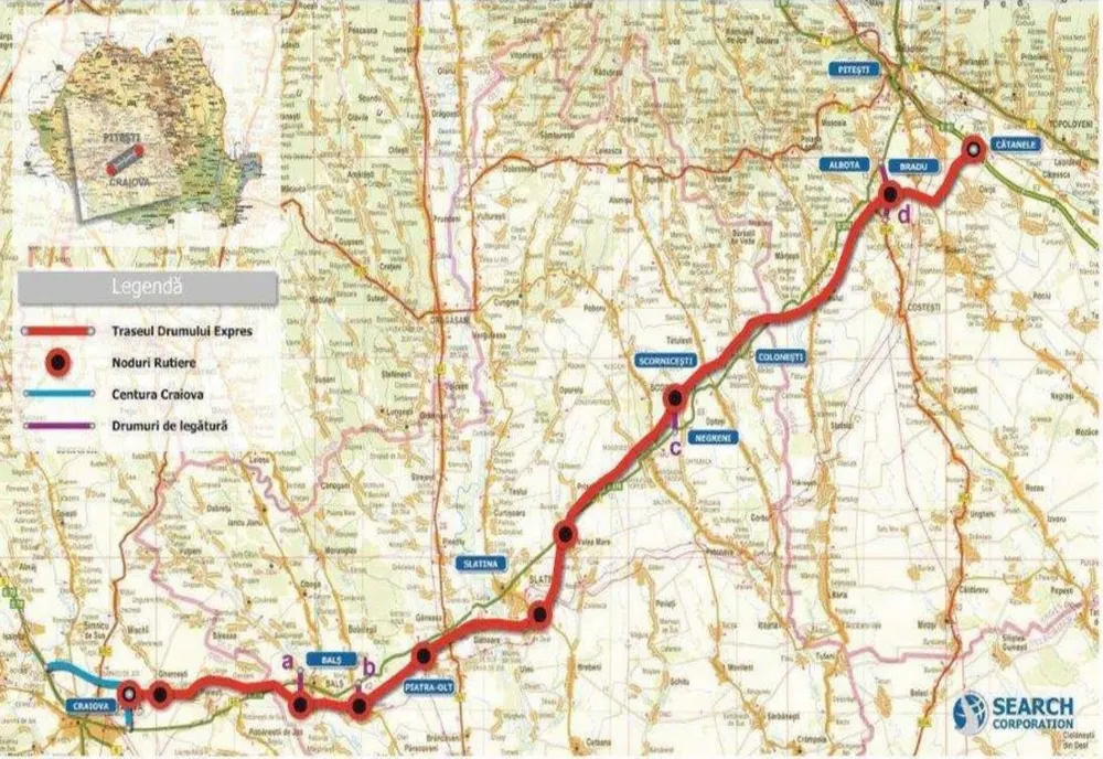 Constructorul pentru tronsonul 3 al Drumului Expres Craiova–Pitești, desemnat