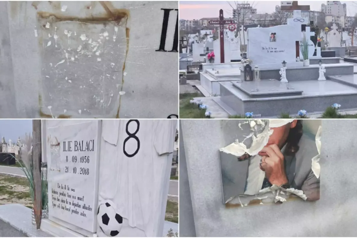 Mormântul fotbalistului Ilie Balaci a fost vandalizat. A fost deschis un dosar penal pentru profanare de morminte