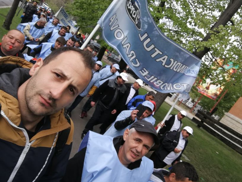 VIDEO. Sindicaliștii din Dolj participă la mitingul din Capitală