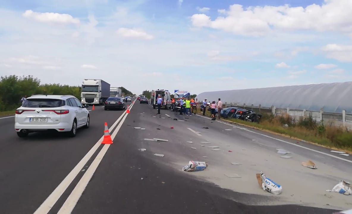 Accident pe un drum european din Dolj. O femeie a ajuns în stare gravă la spital. VIDEO