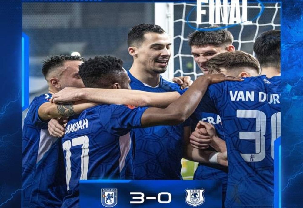 Echipa FC U Craiova 1948 a învins astăzi pe teren propriu CS Mioveni