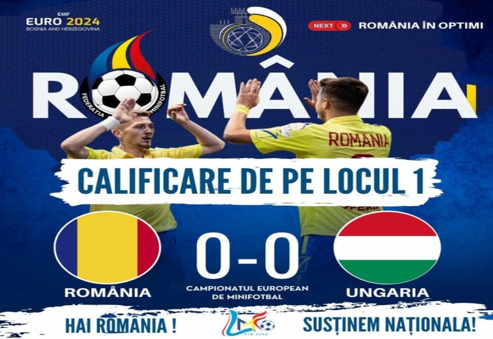 România și-a câștigat grupa de la Europeanul de minifotbal