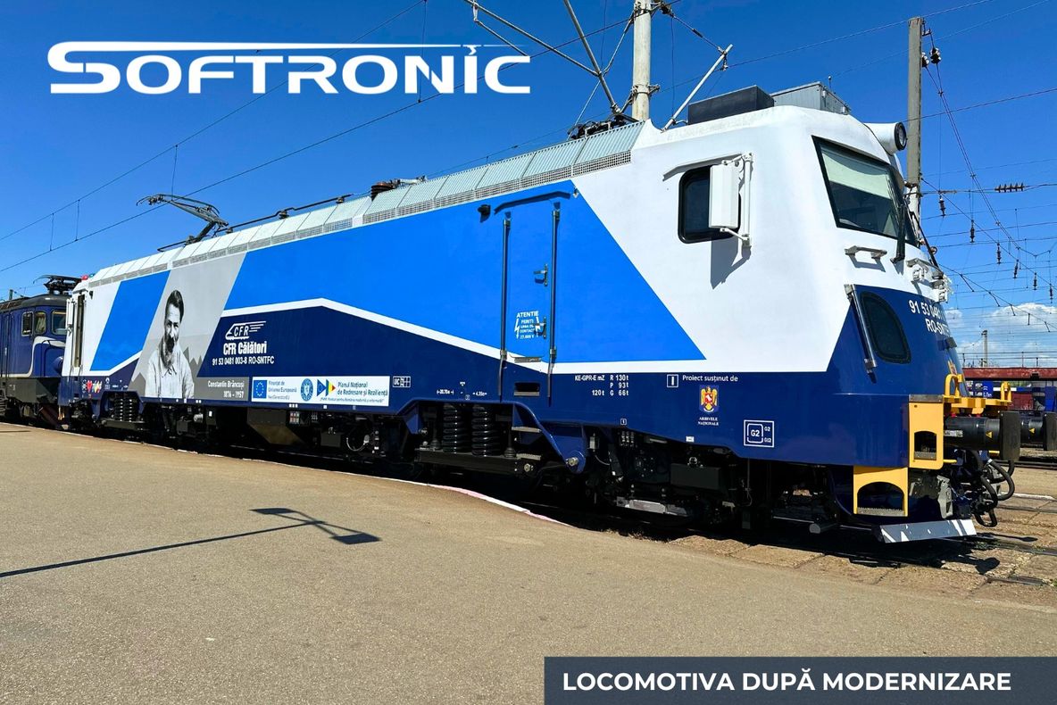 SOFTRONIC CRAIOVA A LIVRAT A PATRA LOCOMOTIVĂ MODERNIZATĂ PENTRU CFR CĂLĂTORI