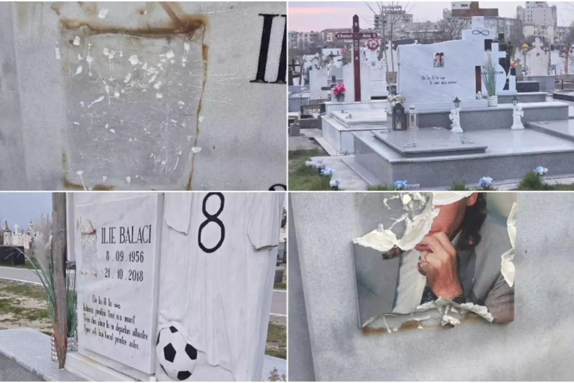 Mormântul fotbalistului Ilie Balaci a fost vandalizat. A fost deschis un dosar penal pentru profanare de morminte