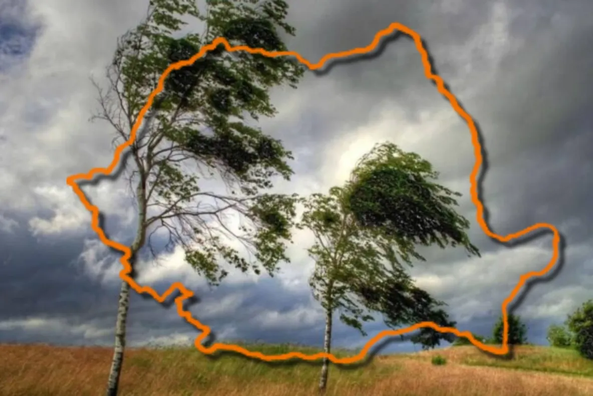 Alertă meteo, cod galben și portocaliu de vijelii în toată țara. Vremea se schimbă radical după temperaturile de vară