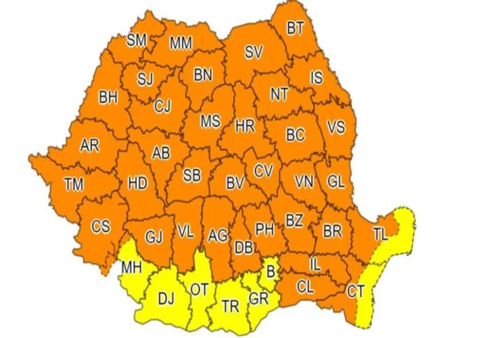 COD PORTOCALIU de ploi și furtuni