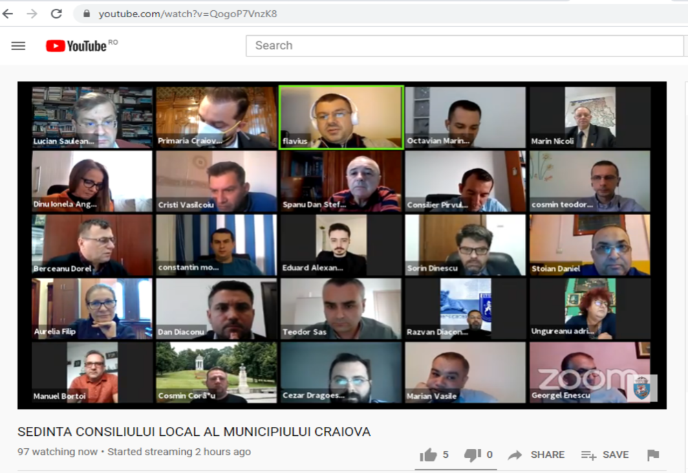 Şedinţa CL Craiova, mutată în online din cauza unor cazuri de coronavirus