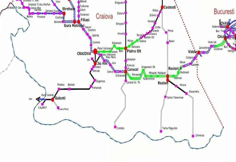 Reparaţii la infrastructura feroviară, pe linia Bucureşti-Craiova
