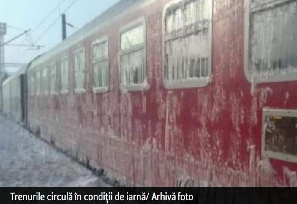 Gerul provoacă noi probleme pe calea ferată. Circulația trenurilor, perturbată pe raza regionalei CFR Craiova