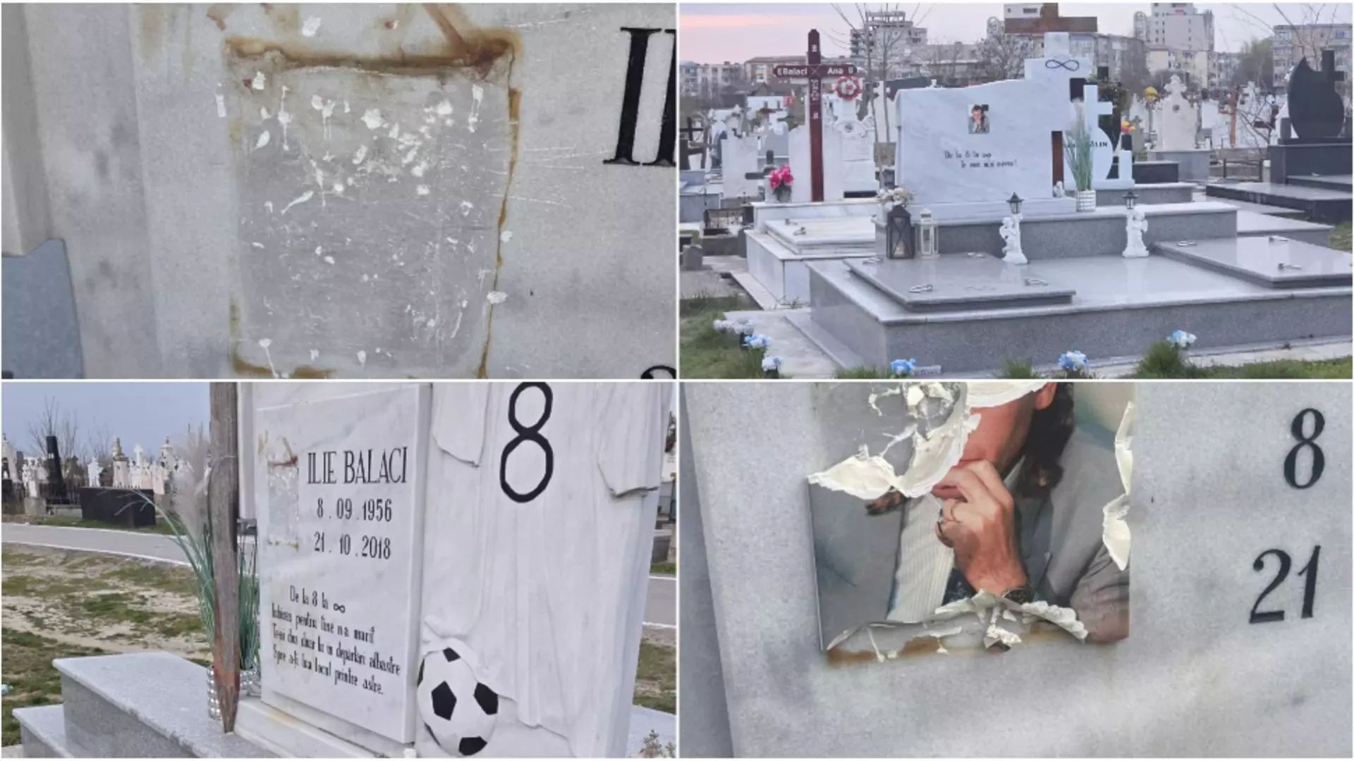 Mormântul fotbalistului Ilie Balaci a fost vandalizat. A fost deschis un dosar penal pentru profanare de morminte