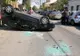 Accident spectaculos pe o stradă din Craiova. O tânără a ajuns la spital. FOTO