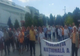Angajaţii termocentralelor, protest în faţa Prefecturii Dolj